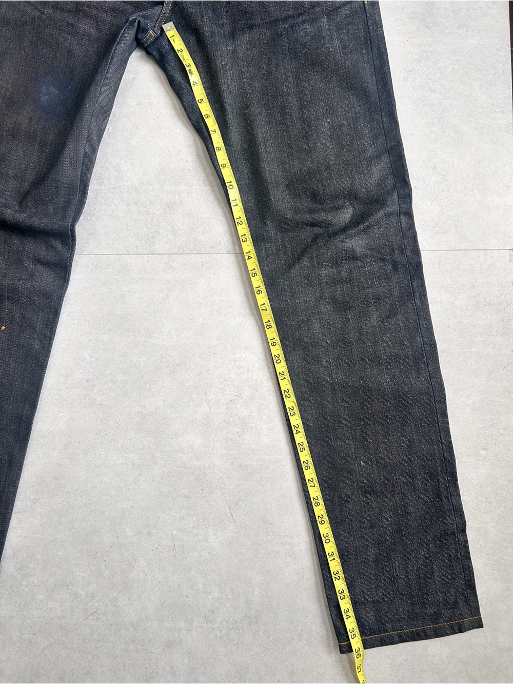 Naked & Famous Super Guy Left Hand Twill Selvedge Jeans Sz 38 Raw Denim - Picture 14 of 16